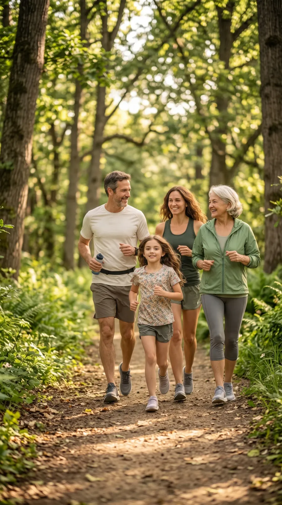 A family walking together outdoors